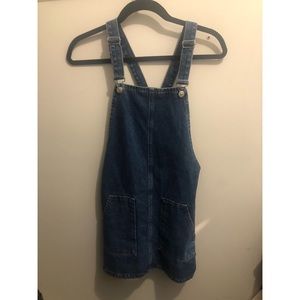 Topshop jean overall dress